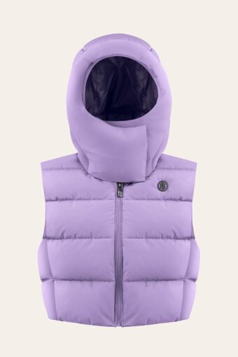 CINDY CROPPED PUFFER VEST - LAVENDER PURPLE, XS