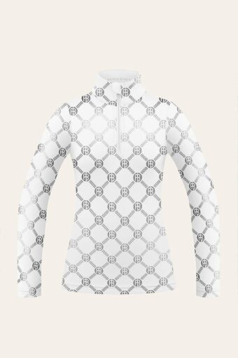 T-SHIRT MANCHES LONGUESS MIA MONOGRAM - MONOGRAM WHITE, XS