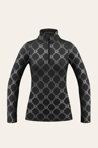 T-SHIRT MANCHES LONGUESS MIA MONOGRAM - MONOGRAM BLACK, XS