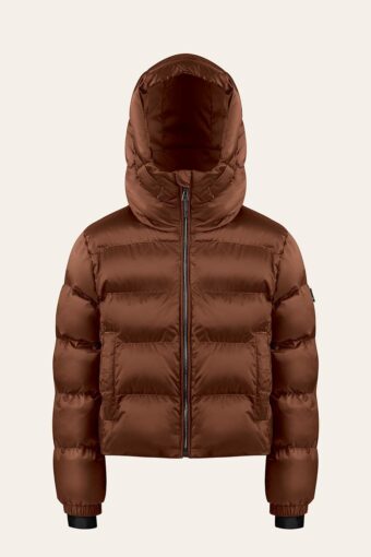 CHLOE SKI DOWN JACKET - CHOCO BROWN, 8 years