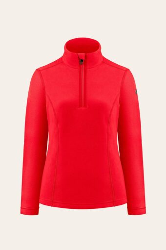 ROMY FLEECE SWEATER - SCARLET RED, XS