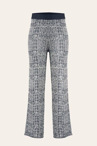 ALMA TWEED KNIT TROUSERS - TWEED GOTHIC BLUE, XS