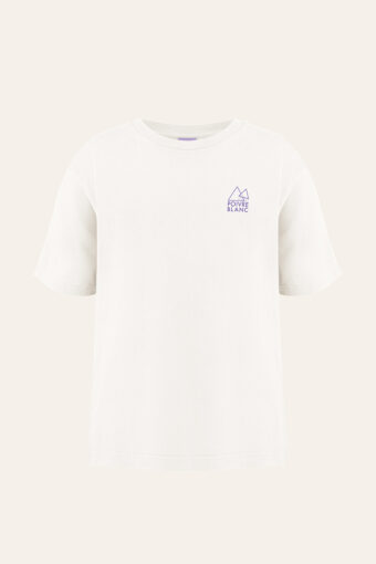 CLAUDE UNISEX T-SHIRT “WINTER” PRINT - WHITE, XS