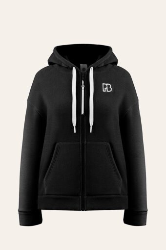 NELLY POLARTEC HOODY JACKET - BLACK, XS