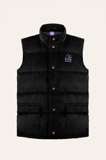 ELY UNISEX DOWN VEST - BLACK, XS