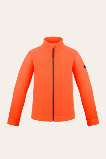 RYAN STRETCH FLEECE JACKET - LAVA ORANGE, 8 years