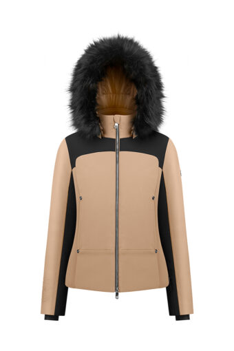 Veste de ski softshell Femme - ALMOND BROWN-BL, S