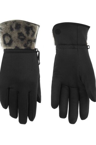 Gants en polaire stretch Femme - BUBBLY LEOPARD, XS