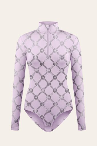 BODY MANCHES LONGUES MADY MONOGRAM - MONOGRAM PURPLE, XS