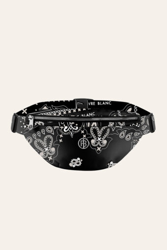 BANANA PAISLEY SKI WAIST  BAG - PAISLEY BLACK, One size