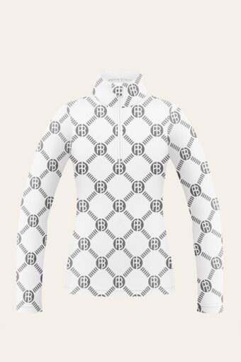 T-SHIRT MANCHES LONGUESS MIA MONOGRAM - MONOGRAM WHITE, 8 ans