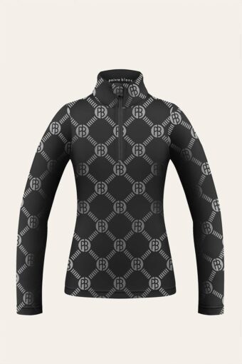 T-SHIRT MANCHES LONGUESS MIA MONOGRAM - MONOGRAM BLACK, 8 ans
