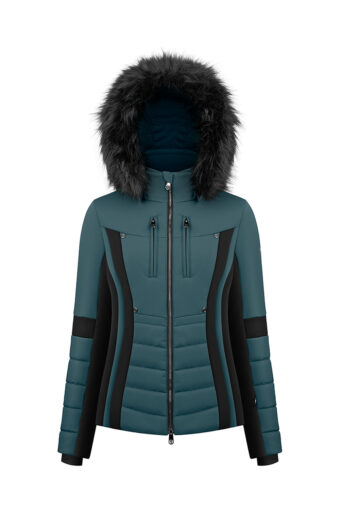 Veste de ski stretch Femme - EVER GREEN-BLACK, S
