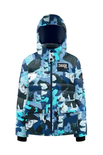 Synthetic Down Ski Jacket Junior garçon - NATURE BLUE