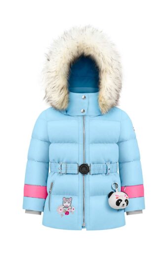 Synthetic Down Ski Jacket Petite fille - STARLIGHT BLUE